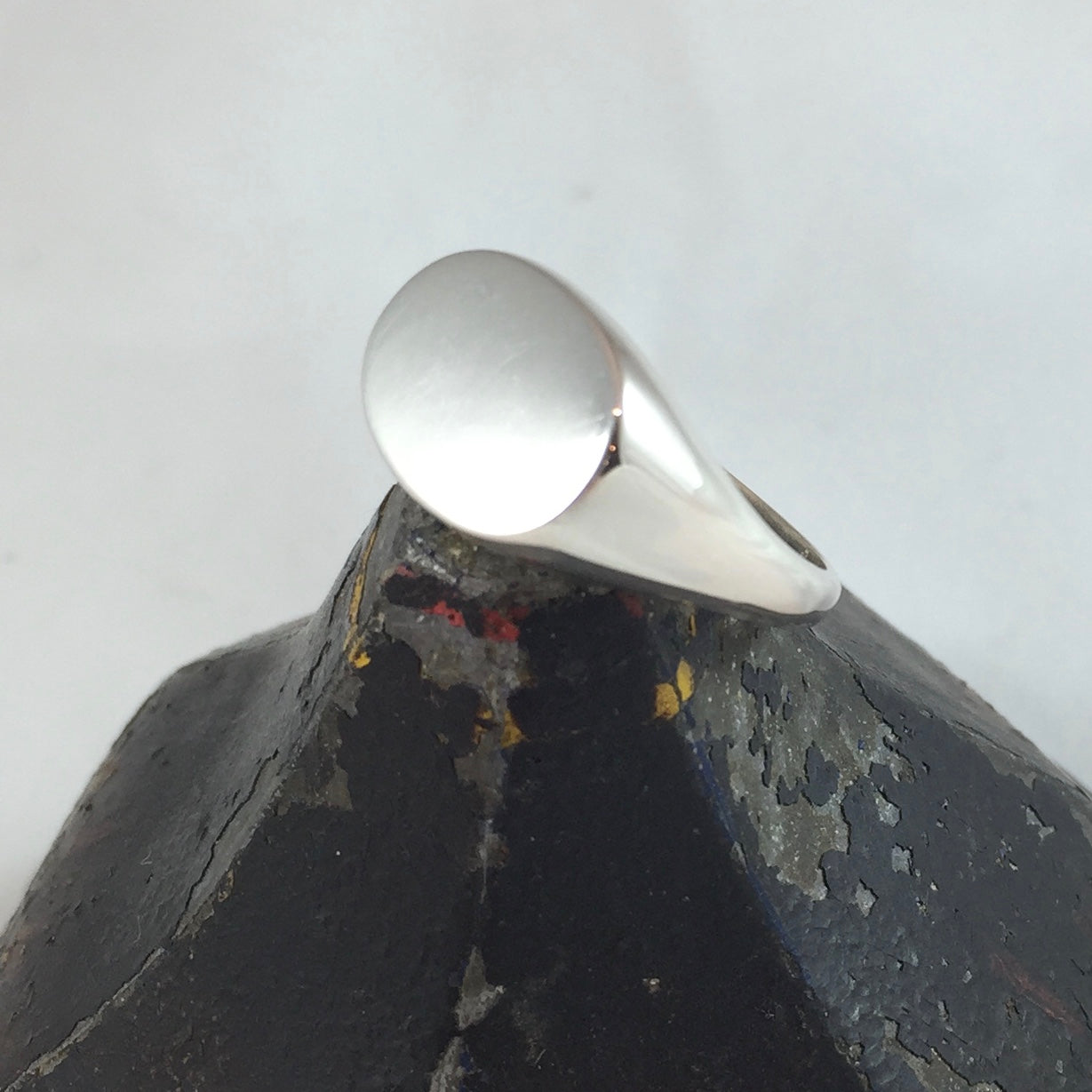 Oblong 15mm x 11mm - 18 Carat White Gold Signet Ring