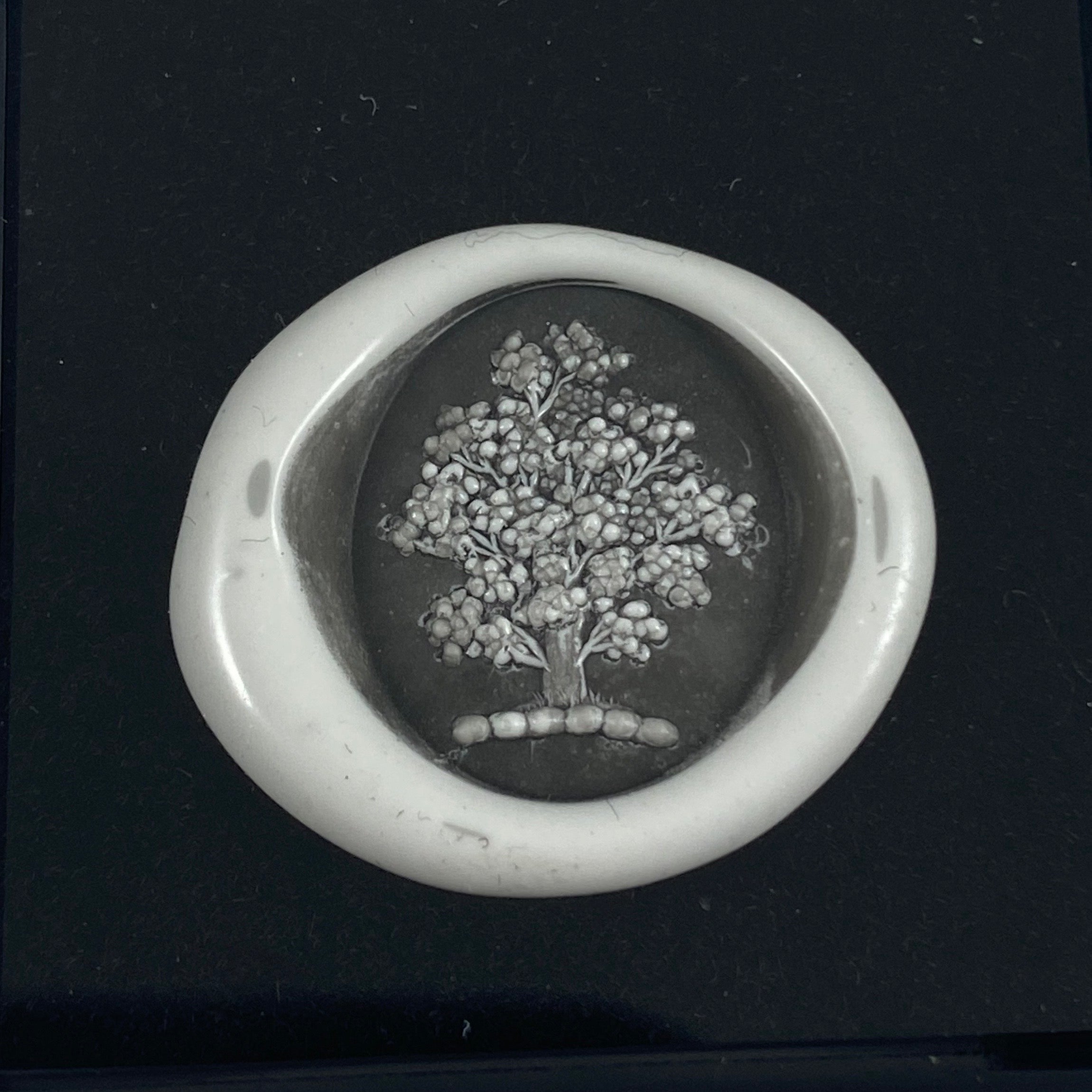 Family Crest Surface Engraved 16mm x 13mm - 9 Carat White Gold Signet Ring