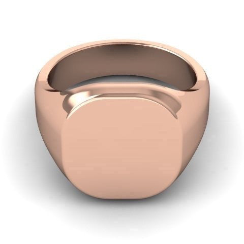 Cushion 12mm x 11mm - 18 Carat Rose Gold Signet Ring