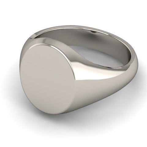 Classic Oval 14mm x 12mm - Sterling Silver Signet Ring