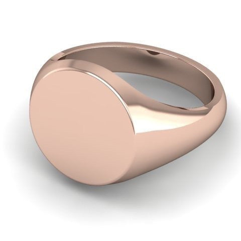 Round 11mm - 9 Carat Rose Gold Signet Ring