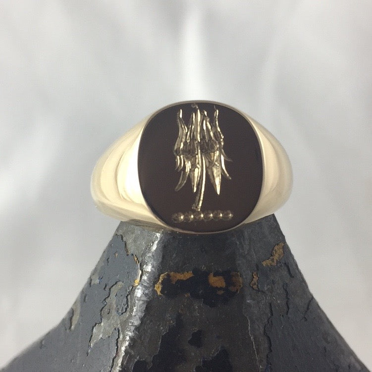 Your Design Signet Ring 12mm x 11mm Cushion - 18 Carat Yellow Gold Signet Ring