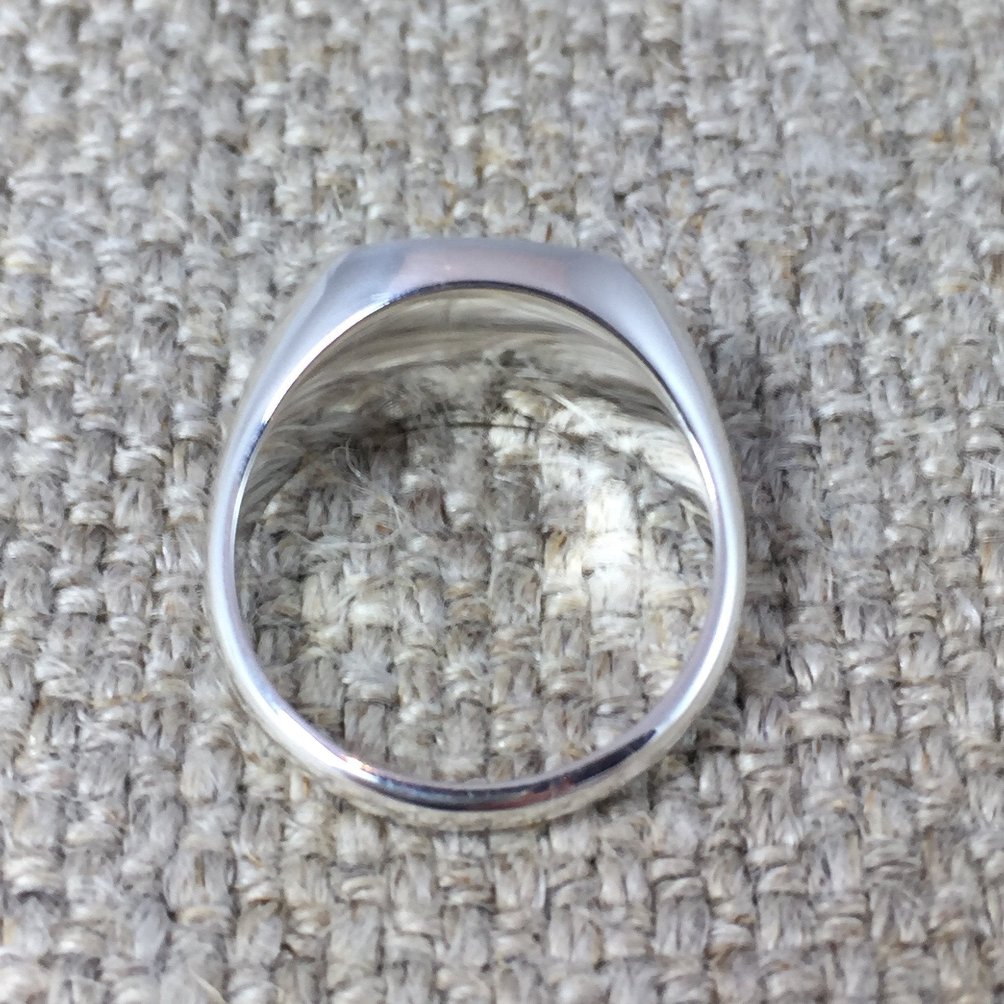 Oblong 15mm x 11mm - 9 Carat White Gold Signet Ring
