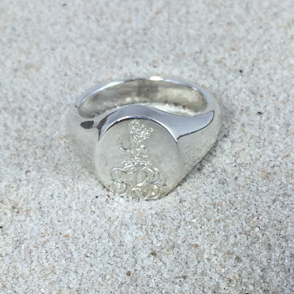 Your Design Classic Oval 13mm x 11mm - Sterling Silver Signet Ring