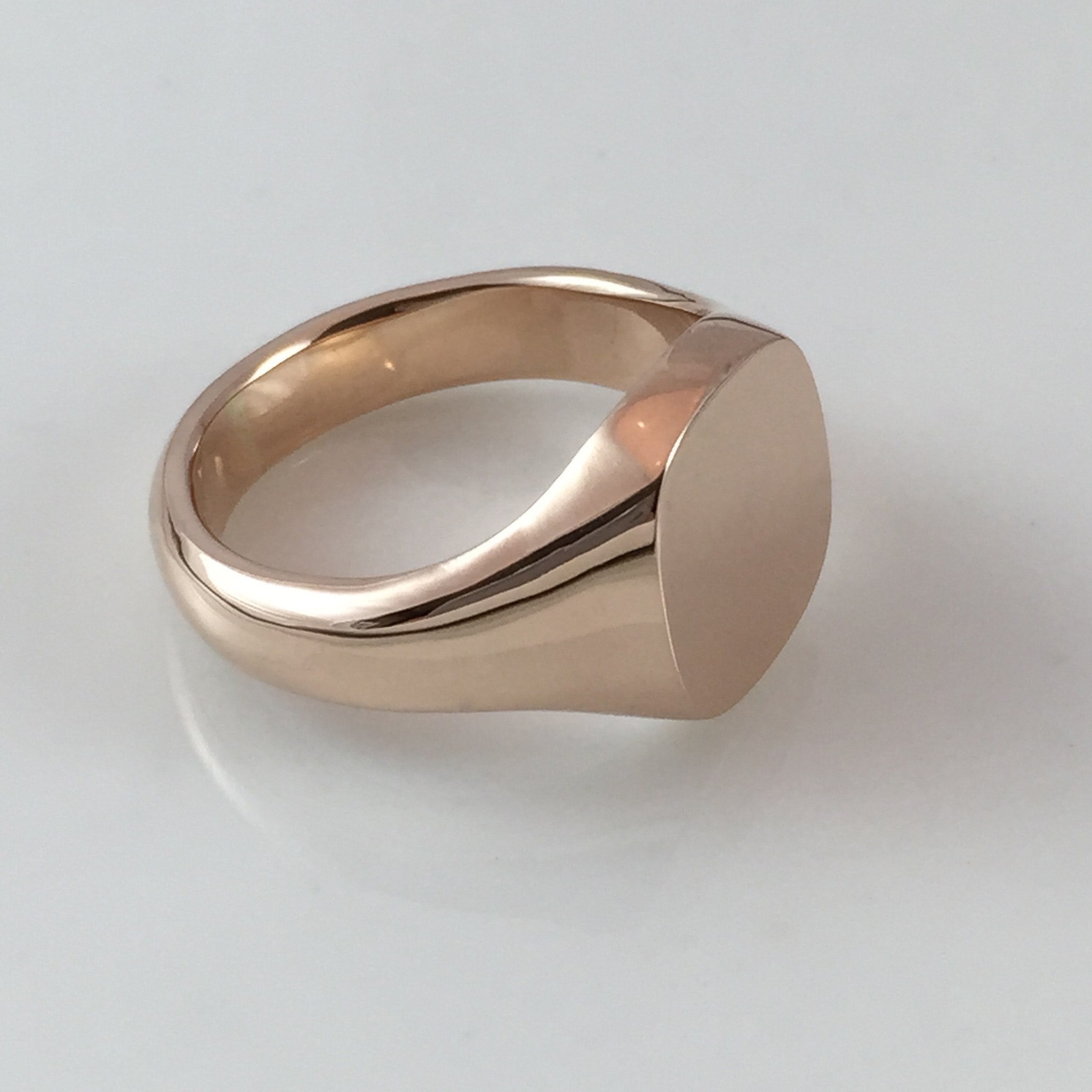 Cushion 14mm x 13mm - 9 Carat Rose Gold Signet Ring