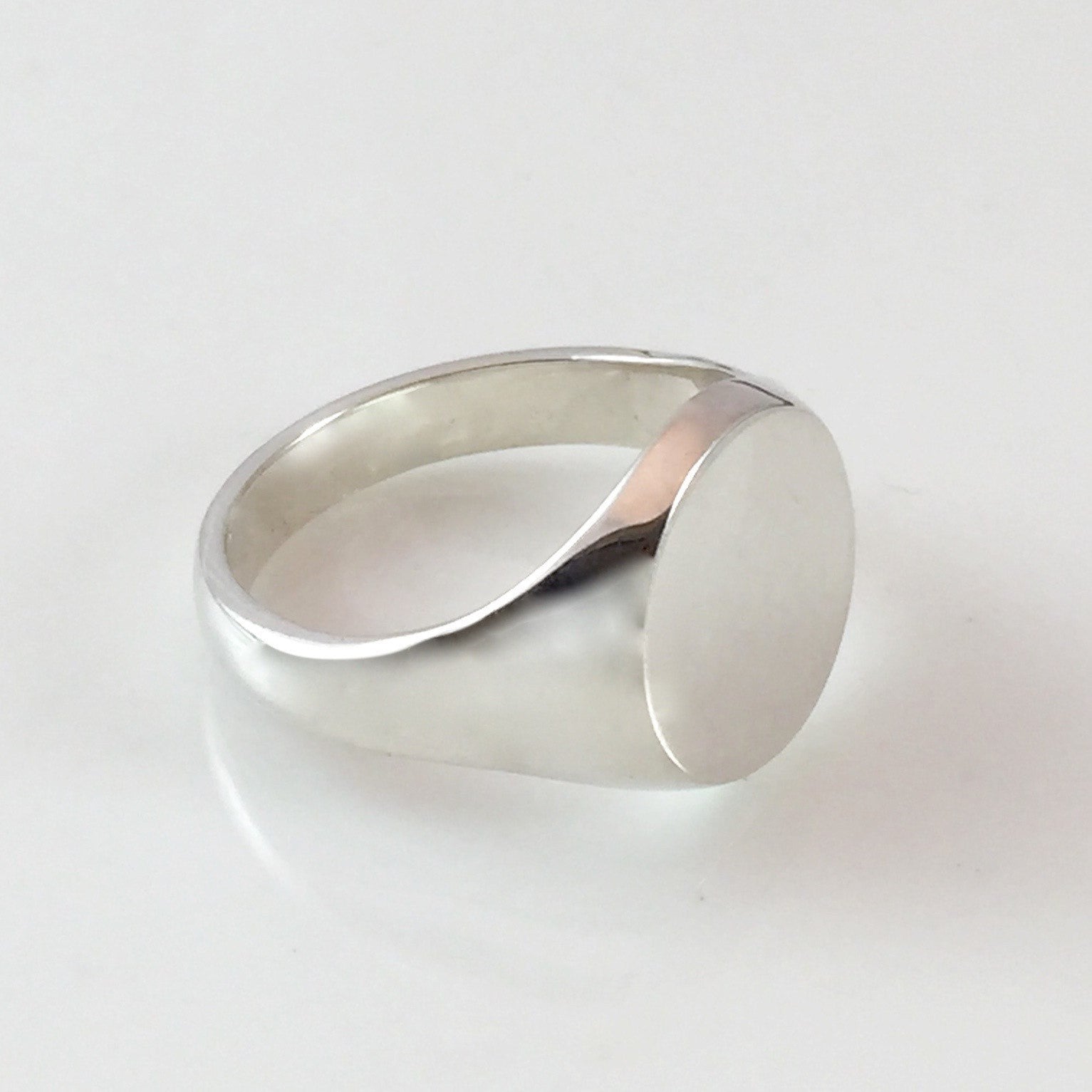 Classic Oval 16mm x 13mm - Sterling Silver Signet Ring