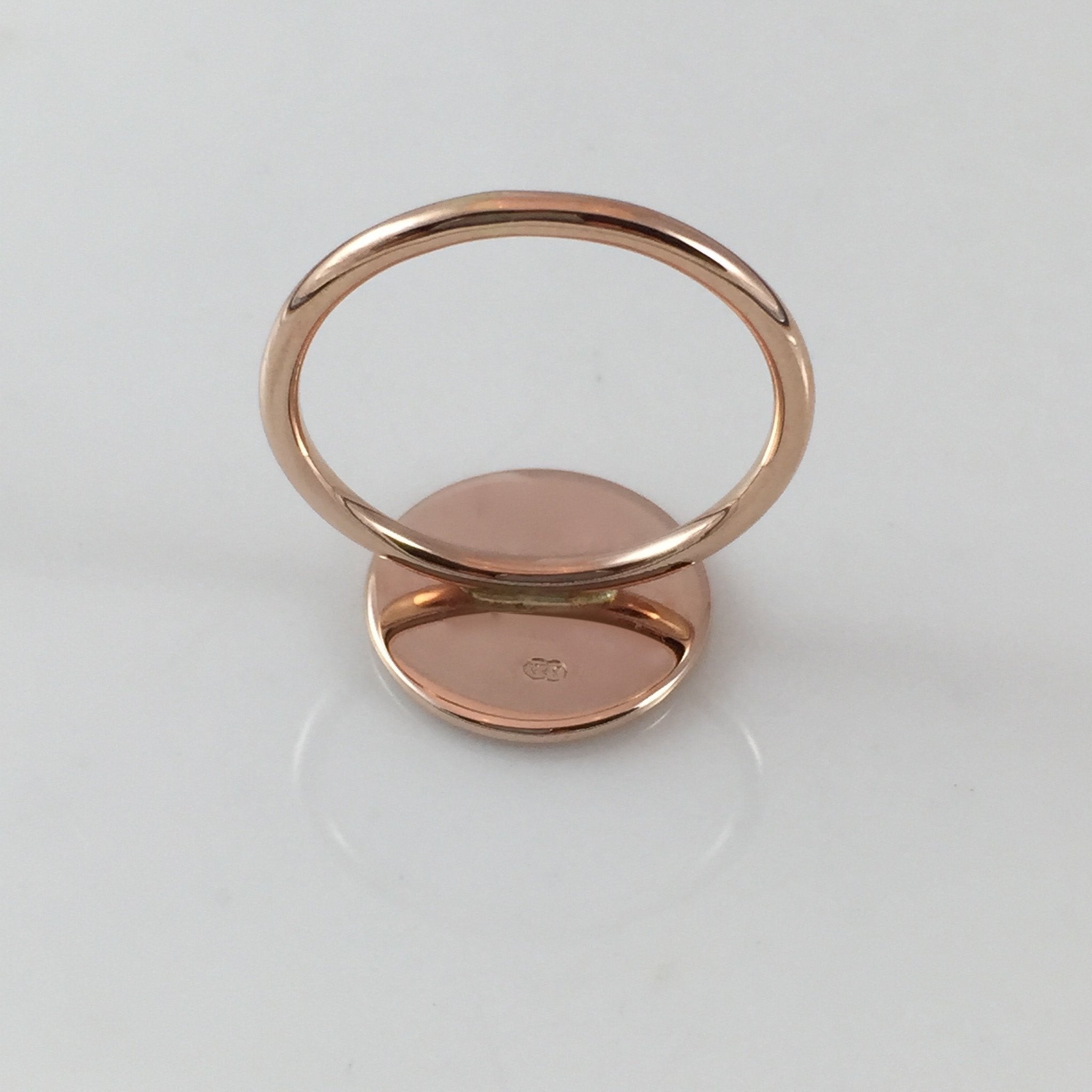 Round 15mm - 9 Carat Rose Gold Signet Ring