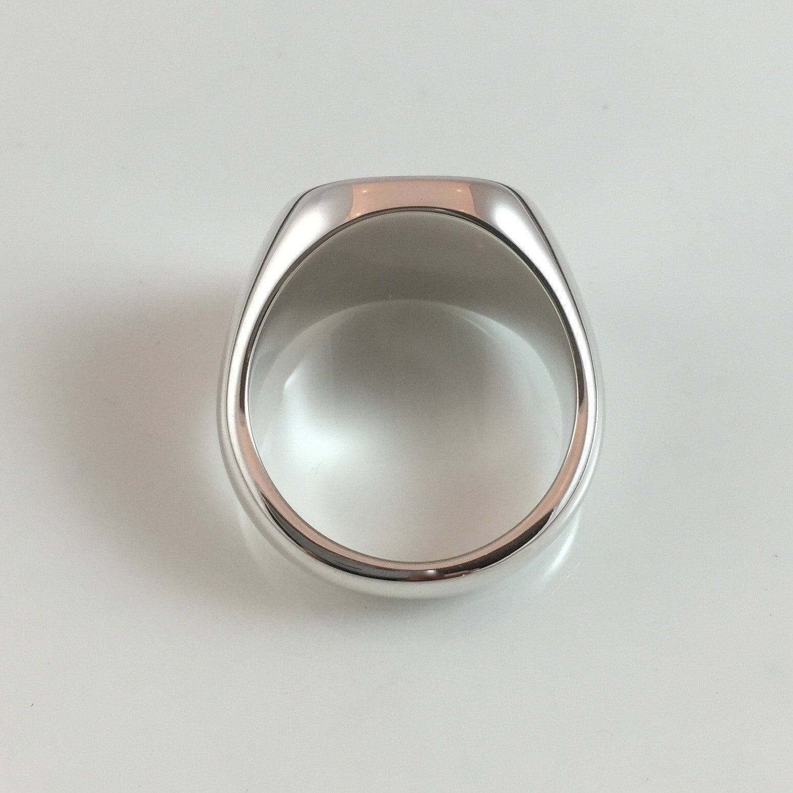 Cushion 16mm x 16mm - 9 Carat White Gold Signet Ring