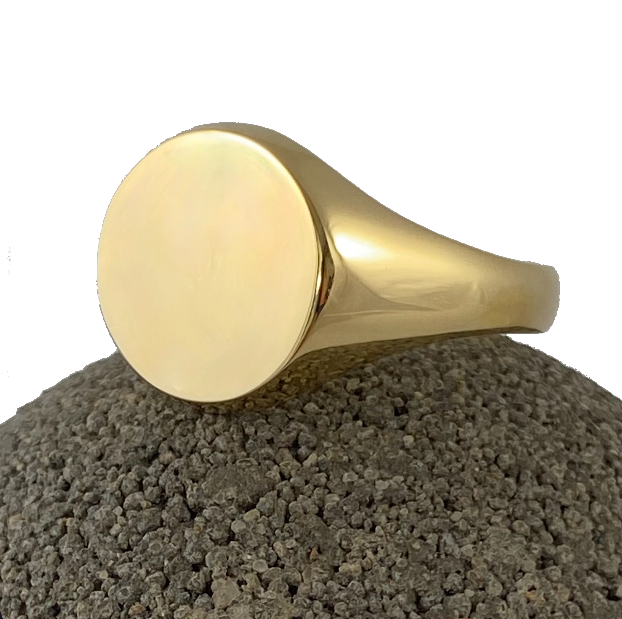 Round 13mm  -  9 Carat Yellow Gold Signet Ring