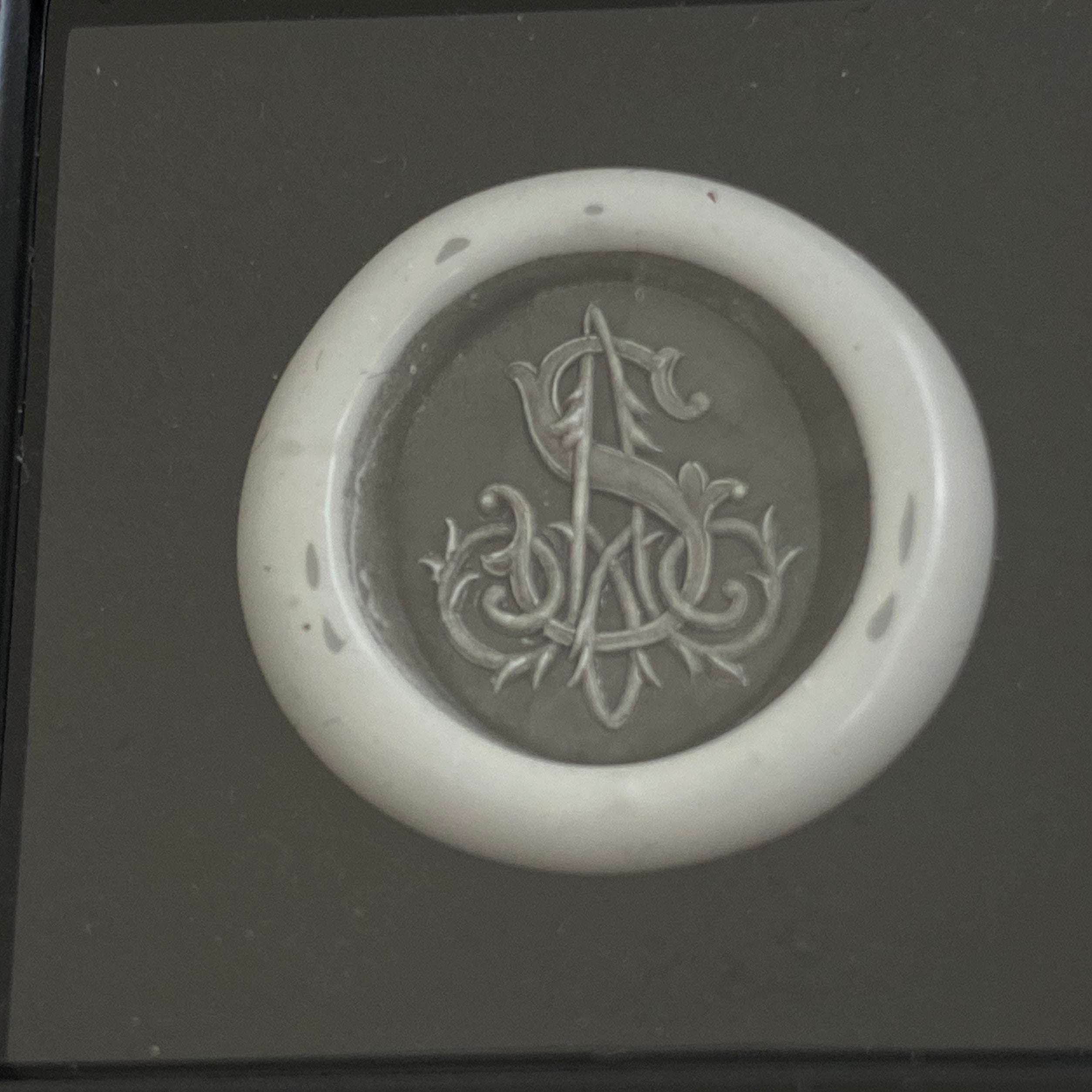 1-3 Initials Victorian Style Seal Engraved  16mm x 13mm  -   18 Carat Yellow Gold Signet Ring