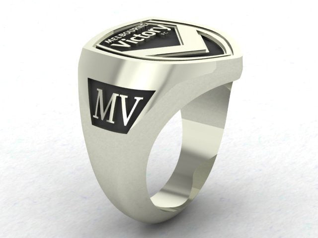 Melbourne Victory Custom Made   -  Sterling Silver Signet Ring