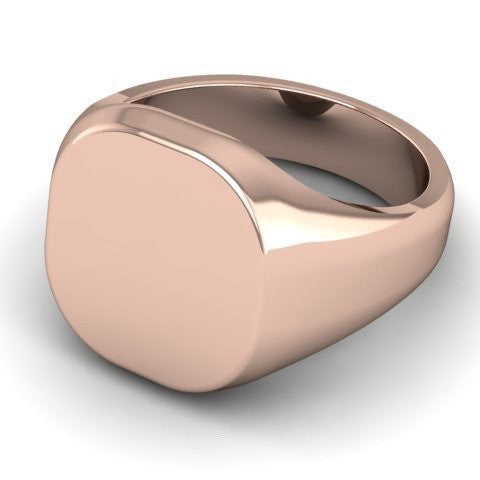Cushion 18mm x 18mm - 18 Carat Rose Gold Signet Ring