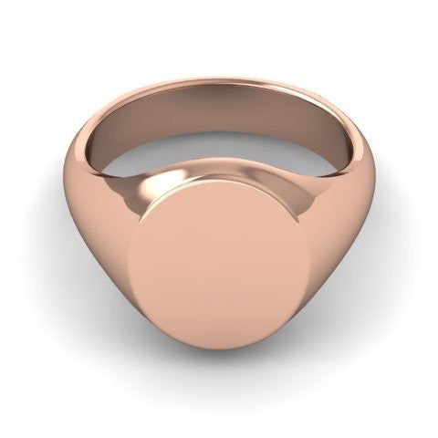 Classic Oval 11mm x 9mm - 9 Carat Rose Gold Signet Ring