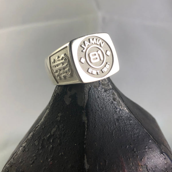 CAD Design Sterling Silver Signet Ring