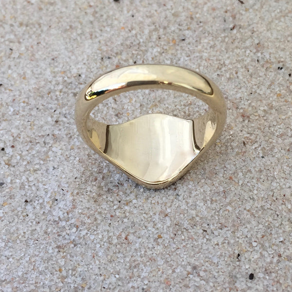 Classic Oval 14mm x 12mm - 9 Carat Yellow Gold Signet Ring