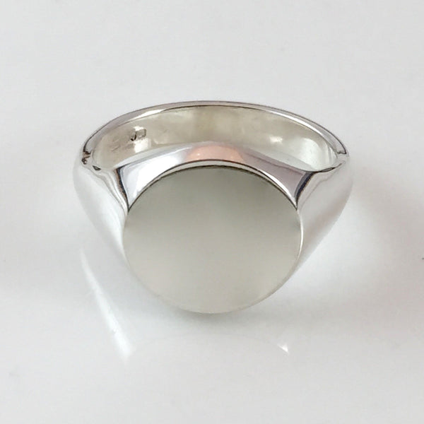 Classic Oval 16mm x 13mm - Sterling Silver Signet Ring