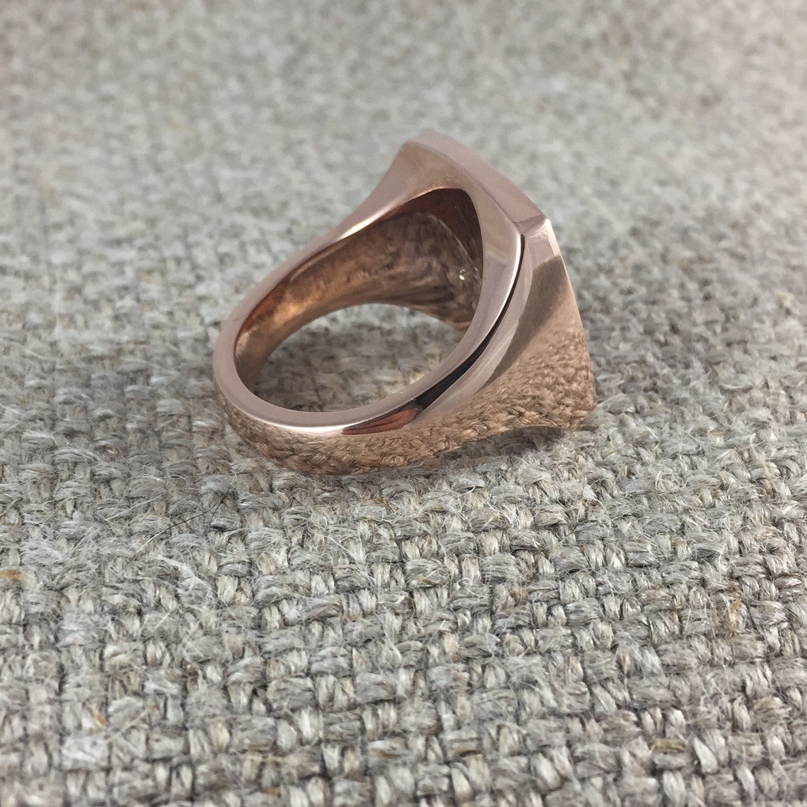 Cushion 18mm x 18mm - 18 Carat Rose Gold Signet Ring